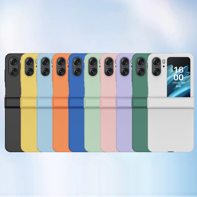 For OPPO Find N2 Flip Three-stage Skin Feel PC Phone Case with Hinge(White) - free shipping - PMC TechLife - Order now!