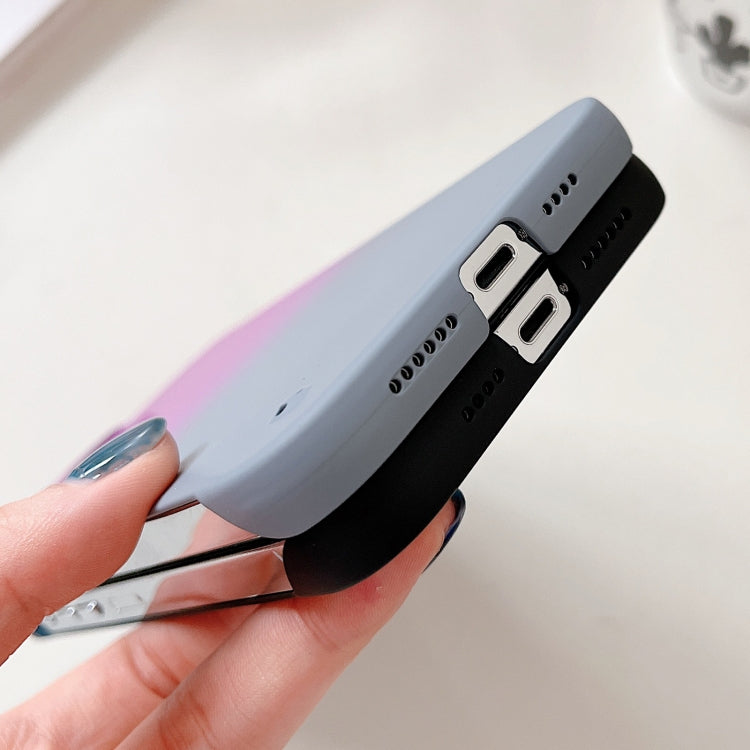 For iPhone 14 Pro Frameless Skin Feel Gradient Phone Case(Light Purple + Light Blue) - free shipping - PMC Jewellery - Order now!