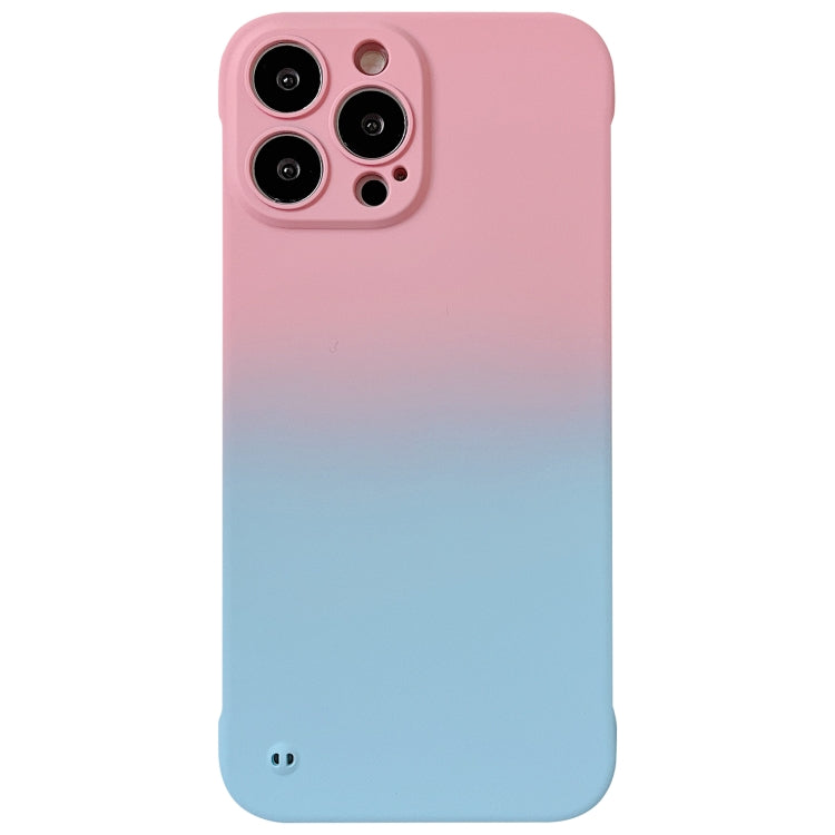 For iPhone 13 Frameless Skin Feel Gradient Phone Case(Pink + Light Blue) - free shipping - PMC Jewellery - Order now!