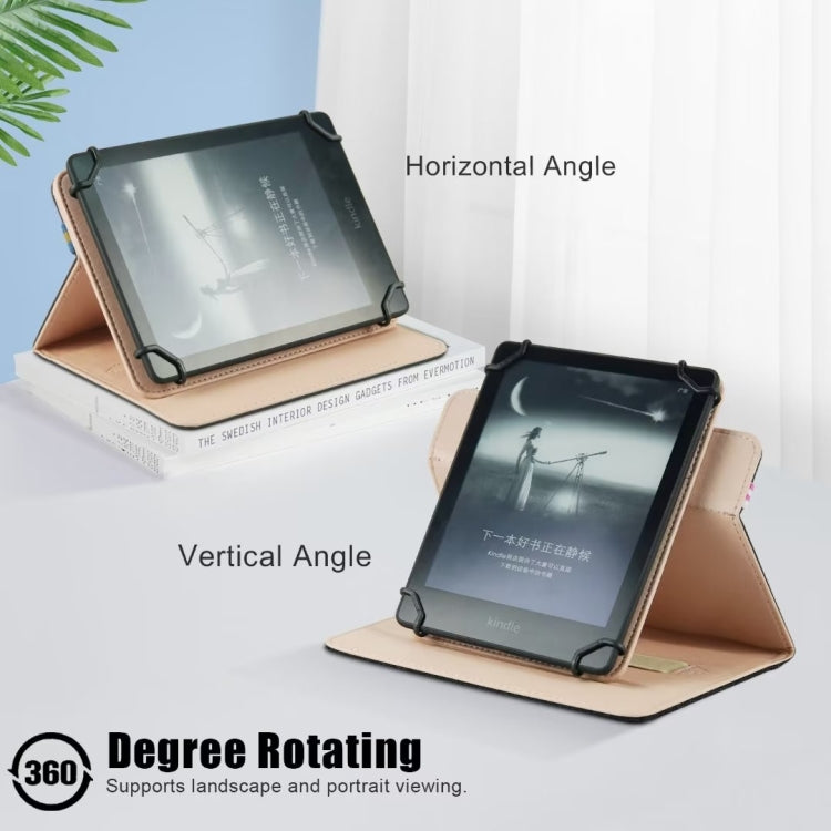 For 6 inch Rotating Universal Leather Tablet Case(Rose Gold) - 7 inch by PMC TechLife | Online Shopping South Africa | PMC TechLife | Buy Now Pay Later Mobicred