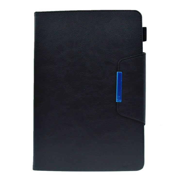 For 7 inch Suede Cross Texture Magnetic Clasp Leather Tablet Case(Black) - 7 inch by PMC TechLife | Online Shopping South Africa | PMC TechLife | Buy Now Pay Later Mobicred