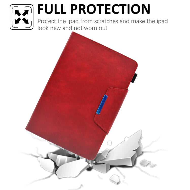 For 8 inch Suede Cross Texture Magnetic Clasp Leather Tablet Case(Red) - 8 inch by PMC TechLife | Online Shopping South Africa | PMC TechLife | Buy Now Pay Later Mobicred