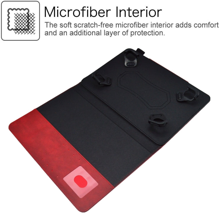 For 8 inch Suede Cross Texture Magnetic Clasp Leather Tablet Case(Red) - 8 inch by PMC TechLife | Online Shopping South Africa | PMC TechLife | Buy Now Pay Later Mobicred