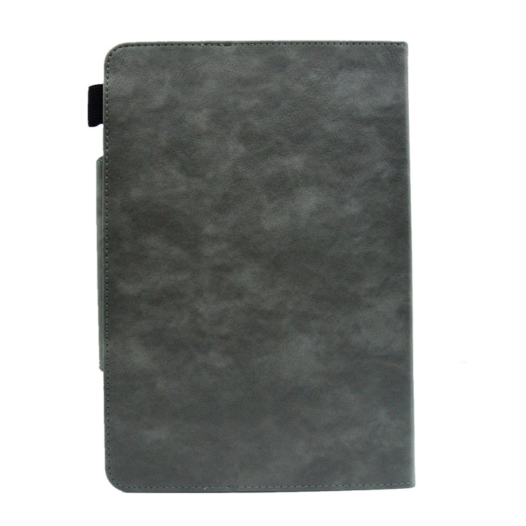 For 10 inch Suede Cross Texture Magnetic Clasp Leather Tablet Case(Grey) - 10 - 11 inch by PMC TechLife | Online Shopping South Africa | PMC TechLife | Buy Now Pay Later Mobicred