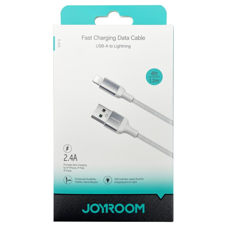 JOYROOM S-UL012A10 Extraordinary Series 2.4A USB-A to 8 Pin Fast Charging Data Cable, Cable Length:1.2m(White) - Normal Style Cable by JOYROOM | Online Shopping South Africa | PMC TechLife | Buy Now Pay Later Mobicred