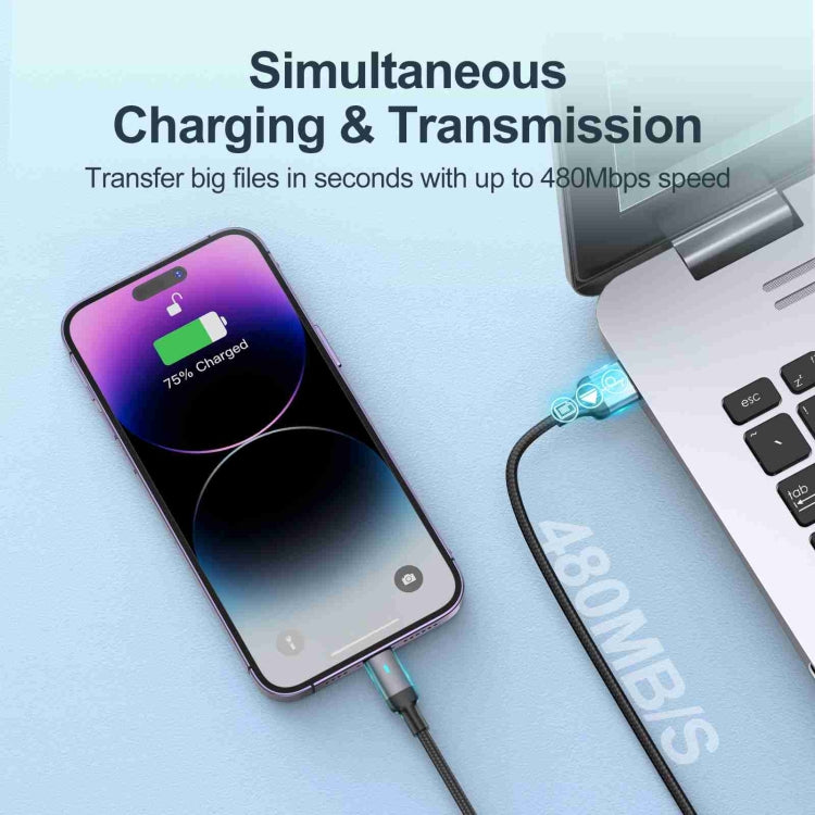 JOYROOM S-UL012A10 Extraordinary Series 2.4A USB-A to 8 Pin Fast Charging Data Cable, Cable Length:1.2m(White) - Normal Style Cable by JOYROOM | Online Shopping South Africa | PMC TechLife | Buy Now Pay Later Mobicred