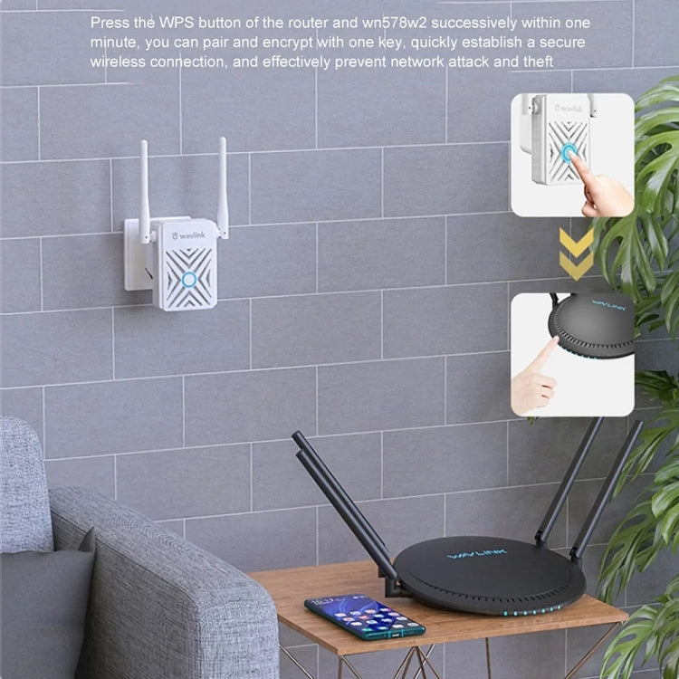 Wavlink WN578W2 300Mbps 2.4GHz WiFi Extender Repeater Home Wireless Signal Amplifier(EU Plug) - free shipping - PMC Jewellery - Order now!