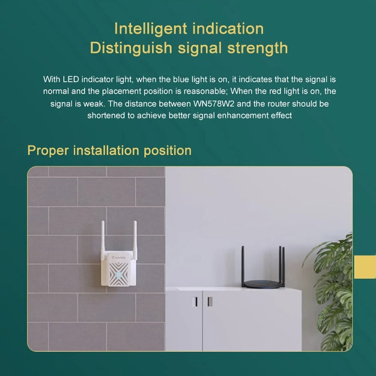 Wavlink WN578W2 300Mbps 2.4GHz WiFi Extender Repeater Home Wireless Signal Amplifier(EU Plug) - free shipping - PMC Jewellery - Order now!