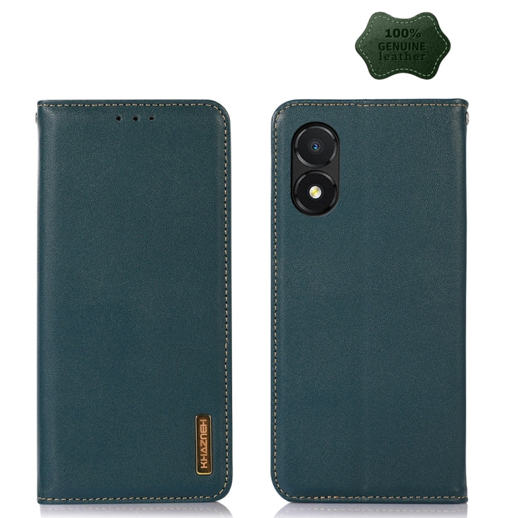 For Honor X5 KHAZNEH Nappa Top Layer Cowhide Leather Phone Case(Green) - Honor Cases by PMC TechLife | Online Shopping South Africa | PMC TechLife | Buy Now Pay Later Mobicred