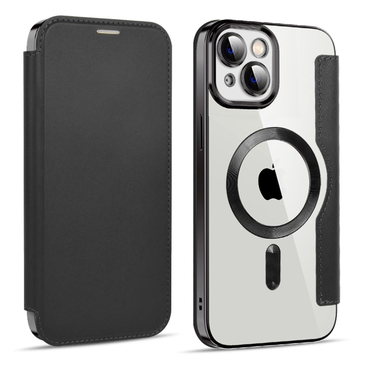 For iPhone 14 MagSafe Magnetic RFID Anti-theft Leather Phone Case(Black) - iPhone 14 Cases by PMC TechLife | Online Shopping South Africa | PMC TechLife