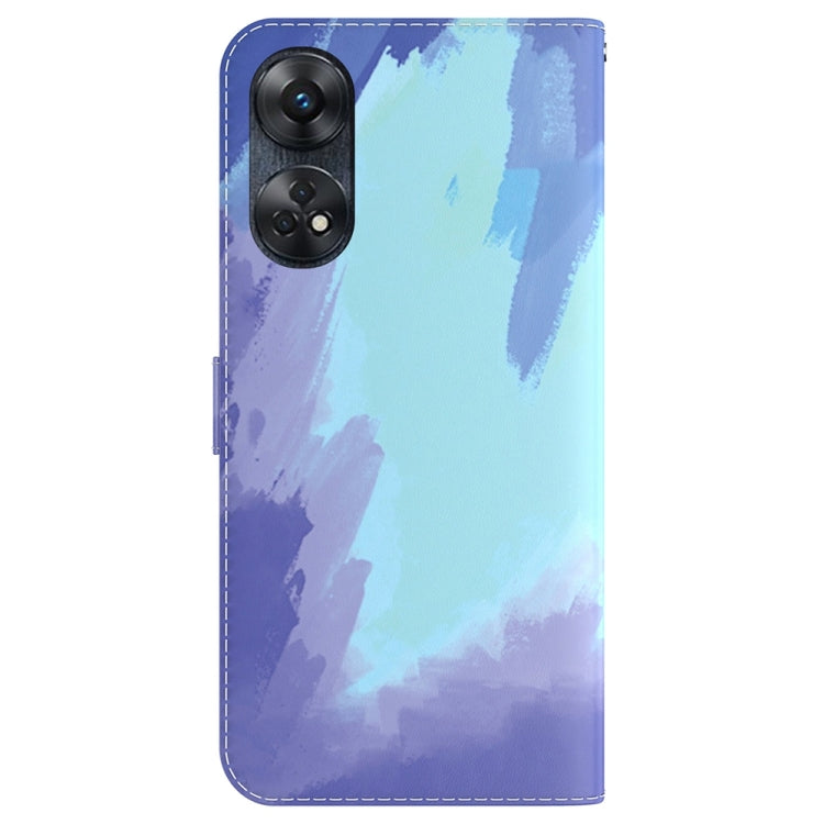 For OPPO Reno8 T 4G Watercolor Pattern Flip Leather Phone Case(Winter Snow) - OPPO Cases by PMC TechLife | Online Shopping South Africa | PMC TechLife | Buy Now Pay Later Mobicred