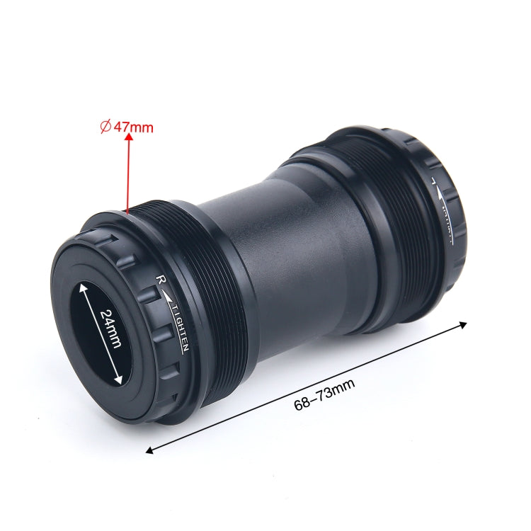 T47A24 Bottom Bracket Fits 68mm/73mm Width of Bicycle Frame(Black) - Bottom Brackets by PMc TechLife | Online Shopping South Africa | PMc TechLife | Buy Now Pay Later Mobicred