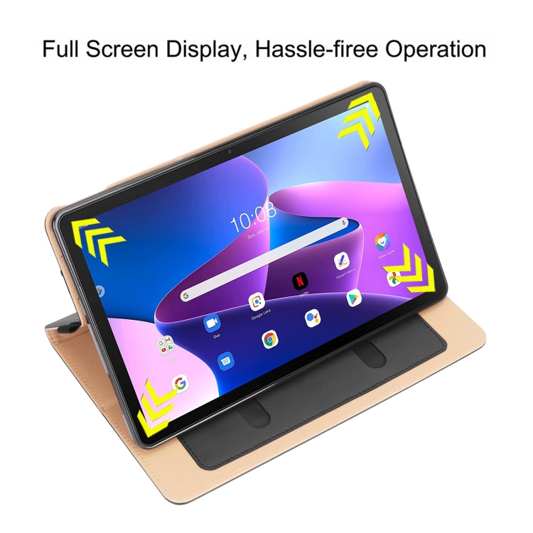 For Lenovo Tab P11 Pro Gen2 11.2 2022 TB132/138 Embossed Front Stand Leather Smart Tablet Case(Black) - Lenovo by PMC TechLife | Online Shopping South Africa | PMC TechLife | Buy Now Pay Later Mobicred