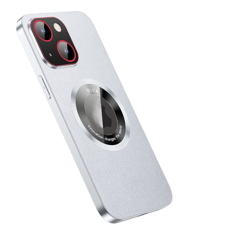 For iPhone 14 Pro Max R-JUST RH05 Magnetic Leather Metal Phone Case(Silver) - iPhone 14 Pro Max Cases by R-JUST | Online Shopping South Africa | PMC TechLife | Buy Now Pay Later Mobicred