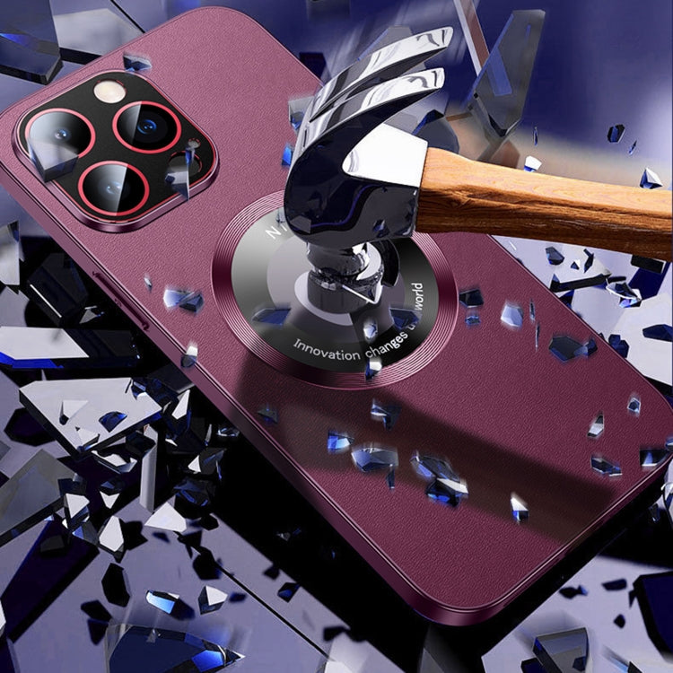 For iPhone 14 Pro Max R-JUST RH05 Magnetic Leather Metal Phone Case(Blue) - iPhone 14 Pro Max Cases by R-JUST | Online Shopping South Africa | PMC TechLife | Buy Now Pay Later Mobicred