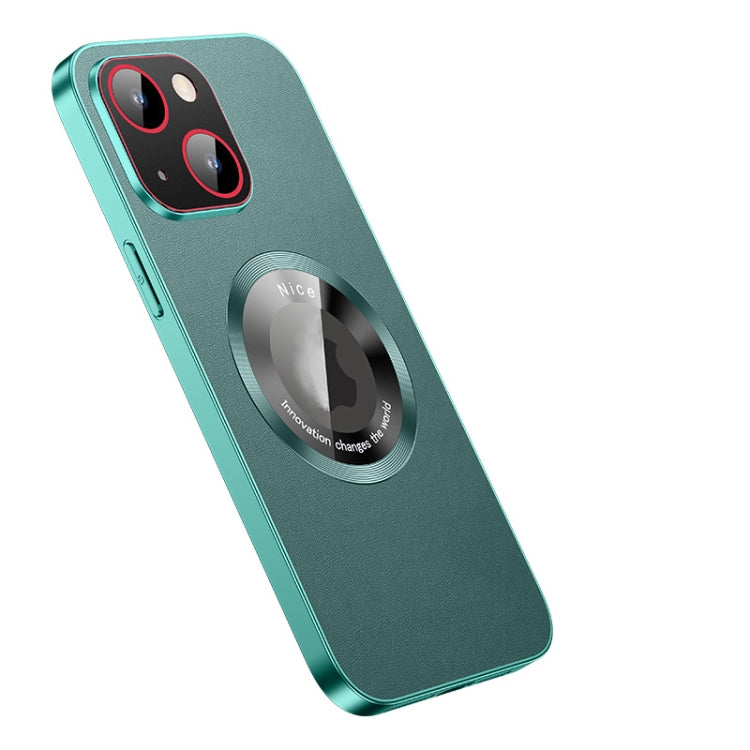 For iPhone 14 R-JUST RH05 Magnetic Leather Metal Phone Case(Green) - iPhone 14 Cases by R-JUST | Online Shopping South Africa | PMC TechLife