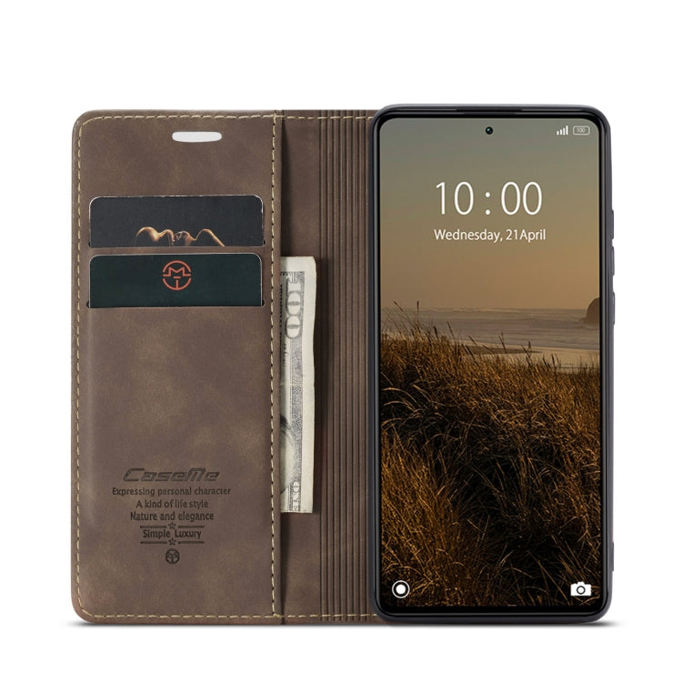 For Xiaomi Redmi Note 12 5G / Poco X5 CaseMe 013 Multifunctional Horizontal Flip Leather Phone Case(Coffee) - free shipping - PMC Jewellery - Order now!