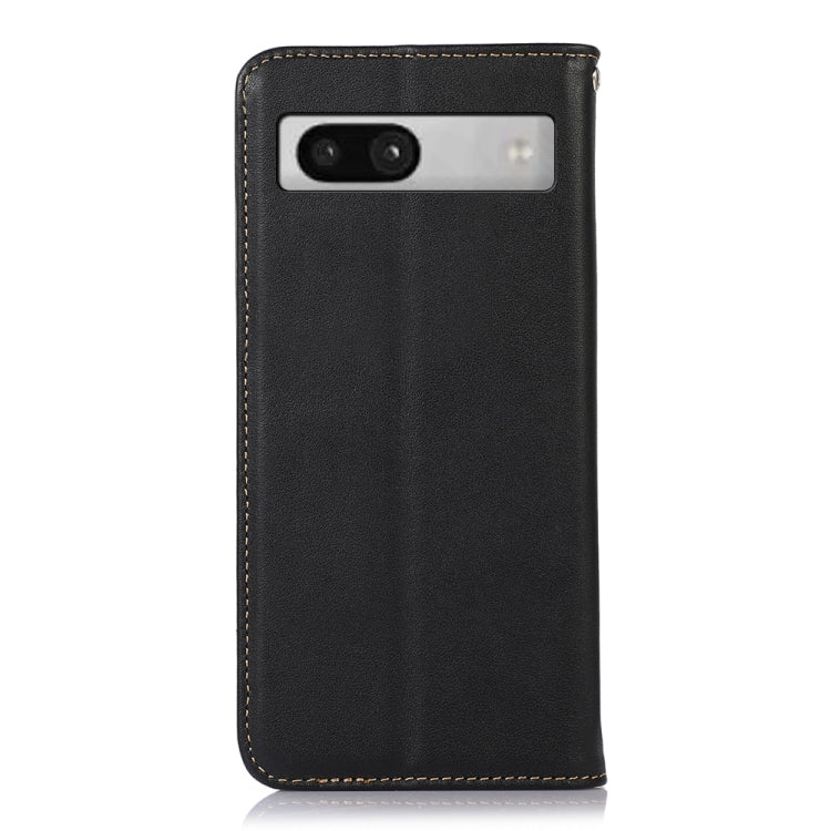 For Google Pixel 7a KHAZNEH Nappa Top Layer Cowhide Leather Phone Case(Black) - Google Cases by PMC TechLife | Online Shopping South Africa | PMC TechLife | Buy Now Pay Later Mobicred