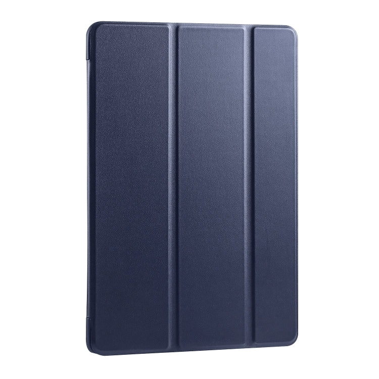 For Huawei MediaPad M6 10.8 inch 3-folding Horizontal Flip PU Leather + Shockproof Honeycomb TPU Case with Holder(Dark Blue) - Huawei by PMC TechLife | Online Shopping South Africa | PMC TechLife
