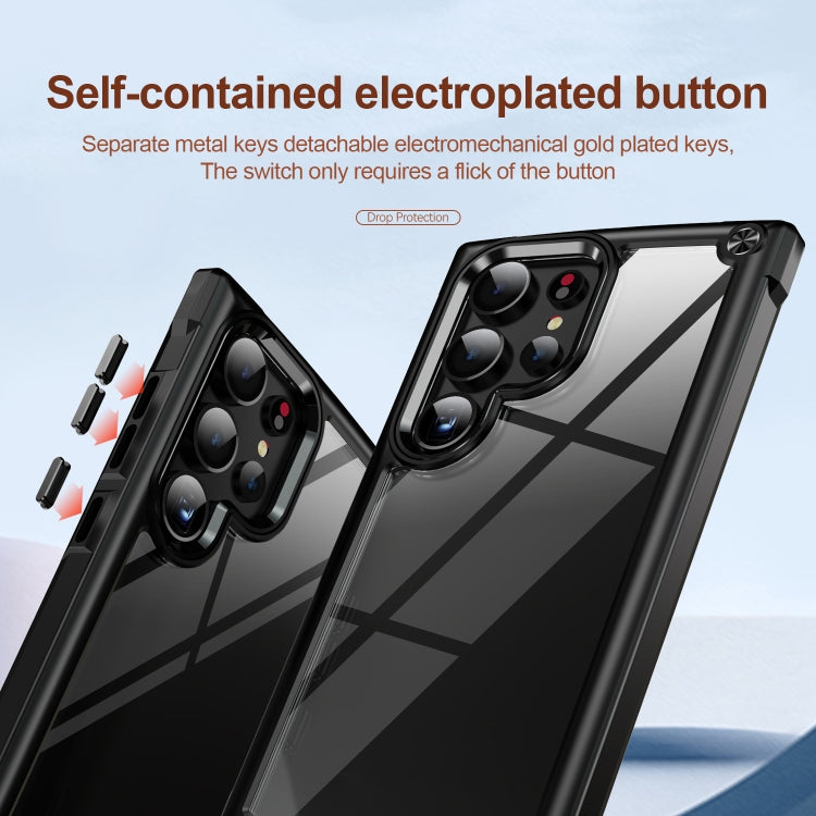 For Samsung Galaxy S24 Ultra 5G TPU + PC Lens Protection Phone Case(Black) - Galaxy S24 Ultra 5G Cases by PMC TechLife | Online Shopping South Africa | PMC TechLife
