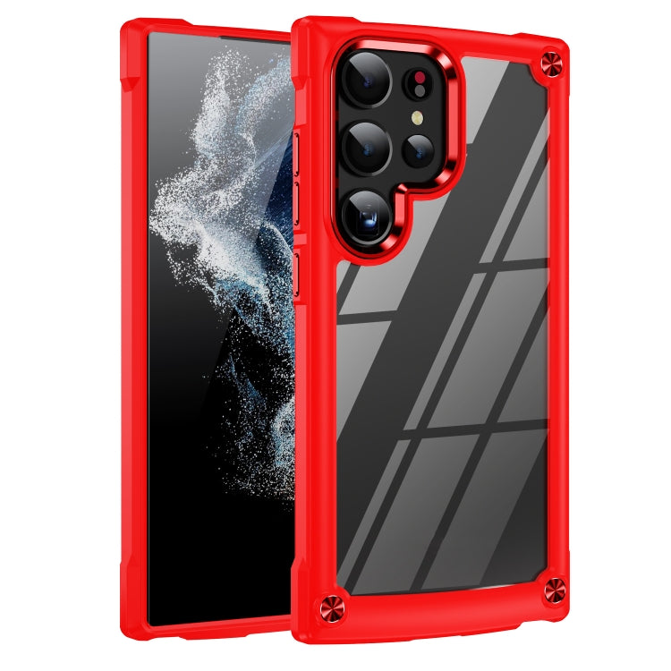 For Samsung Galaxy S24 Ultra 5G TPU + PC Lens Protection Phone Case(Red) - Galaxy S24 Ultra 5G Cases by PMC TechLife | Online Shopping South Africa | PMC TechLife