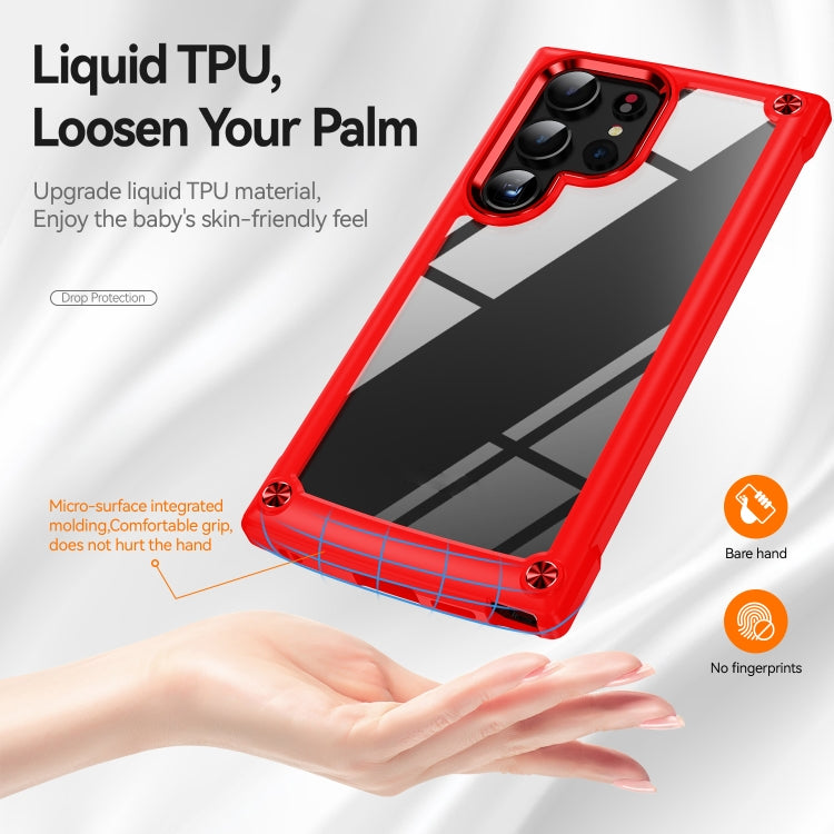 For Samsung Galaxy S24 Ultra 5G TPU + PC Lens Protection Phone Case(Red) - Galaxy S24 Ultra 5G Cases by PMC TechLife | Online Shopping South Africa | PMC TechLife
