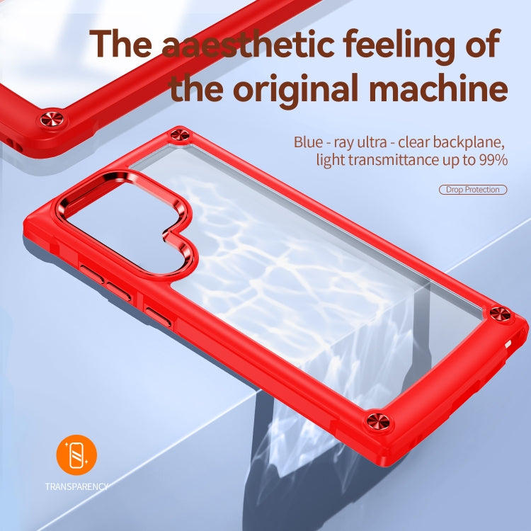 For Samsung Galaxy S24 Ultra 5G TPU + PC Lens Protection Phone Case(Red) - Galaxy S24 Ultra 5G Cases by PMC TechLife | Online Shopping South Africa | PMC TechLife