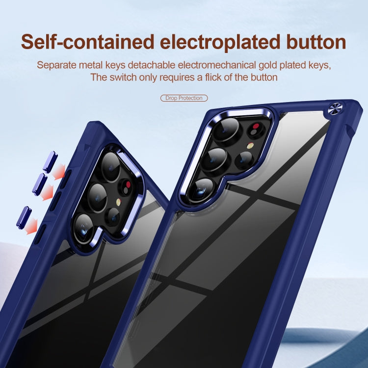 For Samsung Galaxy S24 Ultra 5G TPU + PC Lens Protection Phone Case(Blue) - Galaxy S24 Ultra 5G Cases by PMC TechLife | Online Shopping South Africa | PMC TechLife