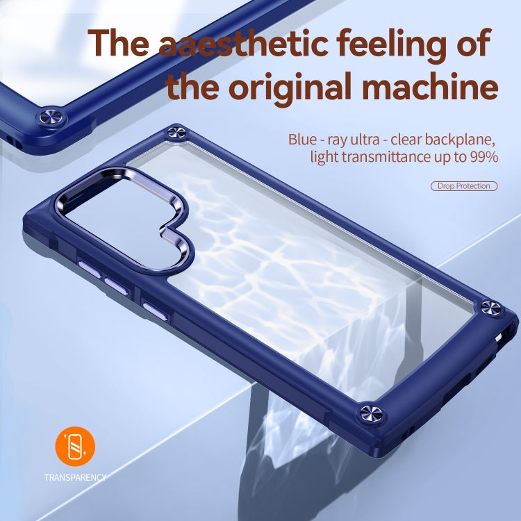 For Samsung Galaxy S24 Ultra 5G TPU + PC Lens Protection Phone Case(Blue) - Galaxy S24 Ultra 5G Cases by PMC TechLife | Online Shopping South Africa | PMC TechLife