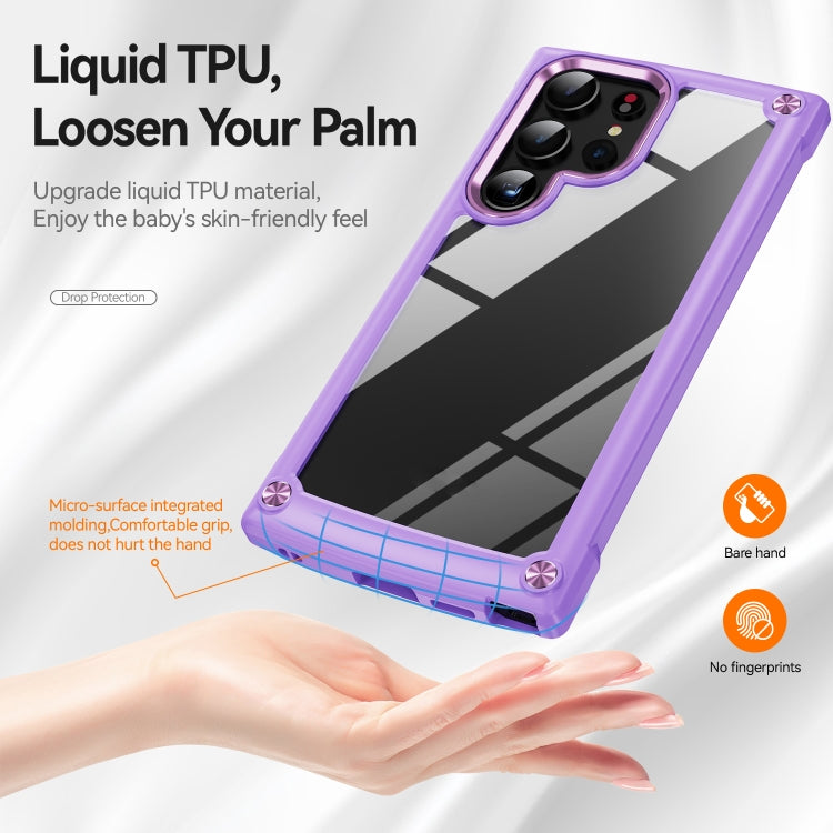 For Samsung Galaxy S24 Ultra 5G TPU + PC Lens Protection Phone Case(Purple) - Galaxy S24 Ultra 5G Cases by PMC TechLife | Online Shopping South Africa | PMC TechLife