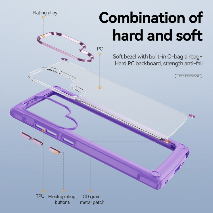 For Samsung Galaxy S24 Ultra 5G TPU + PC Lens Protection Phone Case(Purple) - Galaxy S24 Ultra 5G Cases by PMC TechLife | Online Shopping South Africa | PMC TechLife