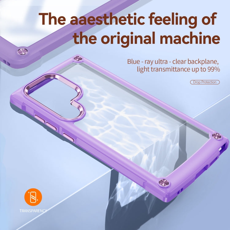 For Samsung Galaxy S24 Ultra 5G TPU + PC Lens Protection Phone Case(Purple) - Galaxy S24 Ultra 5G Cases by PMC TechLife | Online Shopping South Africa | PMC TechLife
