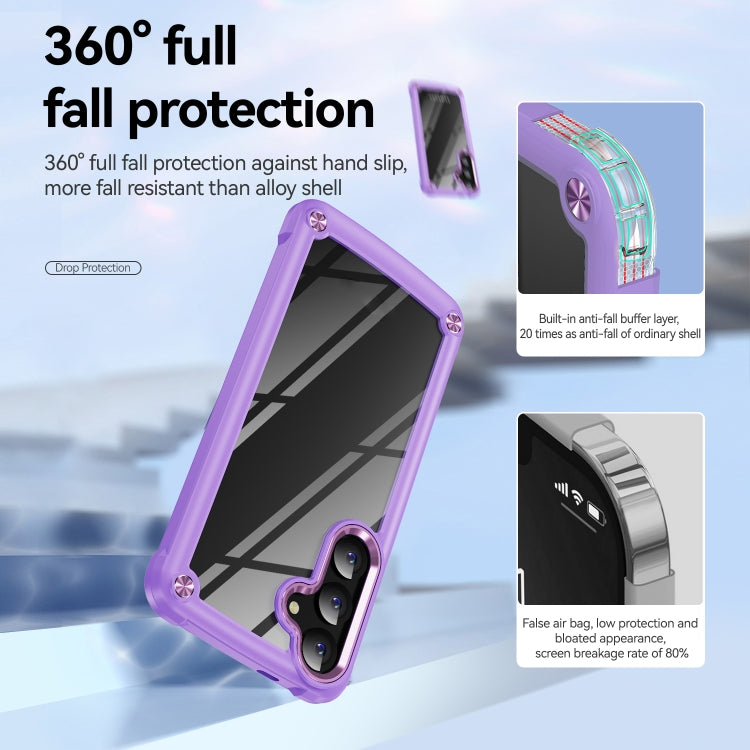 For Samsung Galaxy S24+ 5G TPU + PC Lens Protection Phone Case(Purple) - Galaxy S24+ 5G Cases by PMC TechLife | Online Shopping South Africa | PMC TechLife