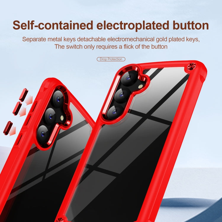 For Samsung Galaxy S24 5G TPU + PC Lens Protection Phone Case(Red) - Galaxy S24 5G Cases by PMC TechLife | Online Shopping South Africa | PMC TechLife