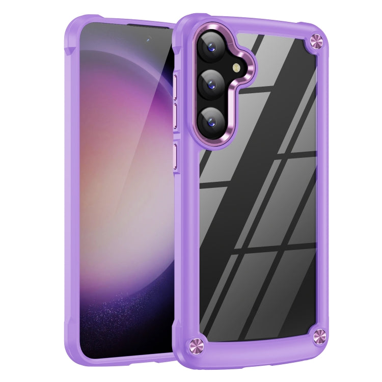 For Samsung Galaxy S24 5G TPU + PC Lens Protection Phone Case(Purple) - Galaxy S24 5G Cases by PMC TechLife | Online Shopping South Africa | PMC TechLife