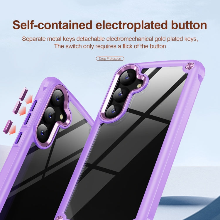 For Samsung Galaxy S24 5G TPU + PC Lens Protection Phone Case(Purple) - Galaxy S24 5G Cases by PMC TechLife | Online Shopping South Africa | PMC TechLife