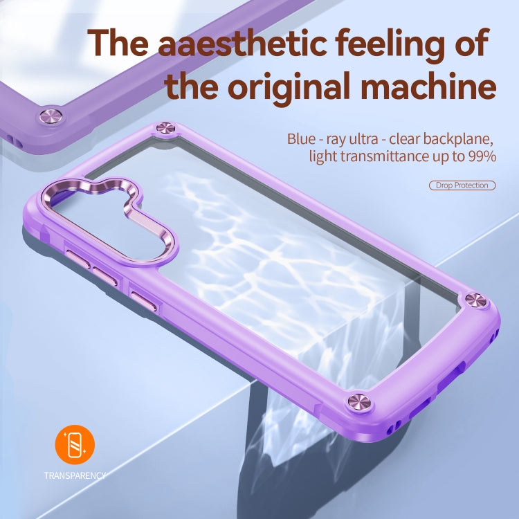 For Samsung Galaxy S24 5G TPU + PC Lens Protection Phone Case(Purple) - Galaxy S24 5G Cases by PMC TechLife | Online Shopping South Africa | PMC TechLife