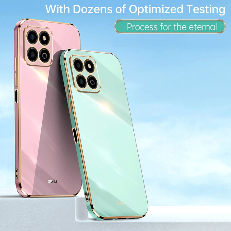 For Honor X8a 2023 XINLI Straight Edge 6D Electroplate TPU Phone Case(White) - free shipping - PMC TechLife - Order now!