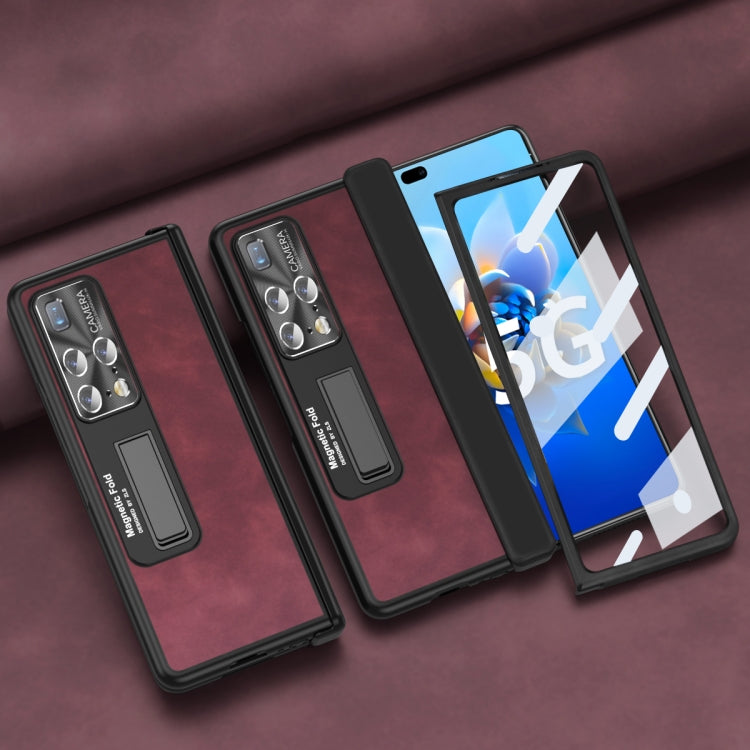 For Huawei Mate X2 5G Napa Texture All-inclusive Phone Case(Red) - Huawei Cases by PMC TechLife | Online Shopping South Africa | PMC TechLife | Buy Now Pay Later Mobicred