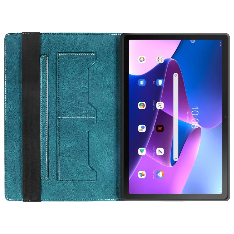 For Lenovo Tab M10 Plus 3rd Gen Splicing Series Tablet Leather Case(Dark Green) - Lenovo by PMC TechLife | Online Shopping South Africa | PMC TechLife | Buy Now Pay Later Mobicred