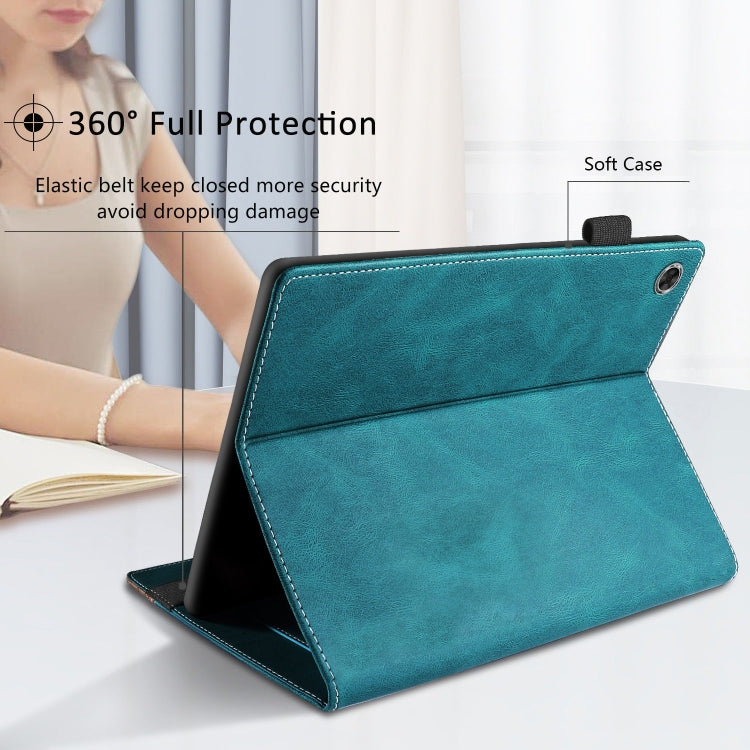 For Lenovo Tab M10 Plus 3rd Gen Splicing Series Tablet Leather Case(Dark Green) - Lenovo by PMC TechLife | Online Shopping South Africa | PMC TechLife | Buy Now Pay Later Mobicred