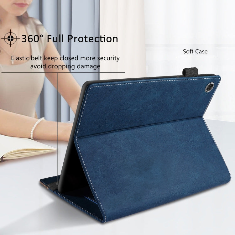 For Lenovo Tab M10 Plus 3rd Gen Splicing Series Tablet Leather Case(Royal Blue) - Lenovo by PMC TechLife | Online Shopping South Africa | PMC TechLife | Buy Now Pay Later Mobicred