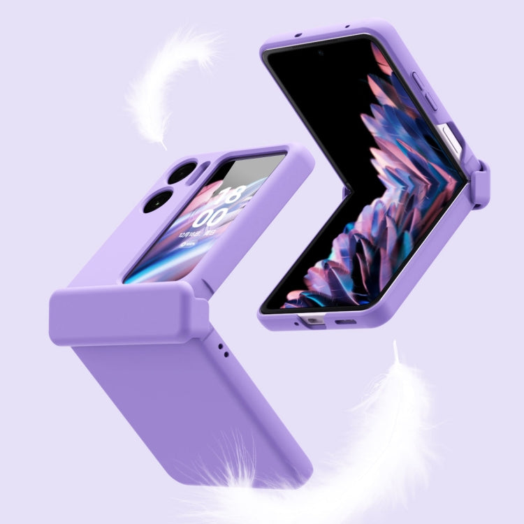 For OPPO Find N2 Flip Macaron Magnetic Ring Three-piece Phone Case with Protective Film(Transparent) - Find N2 Flip Cases by PMC TechLife | Online Shopping South Africa | PMC TechLife