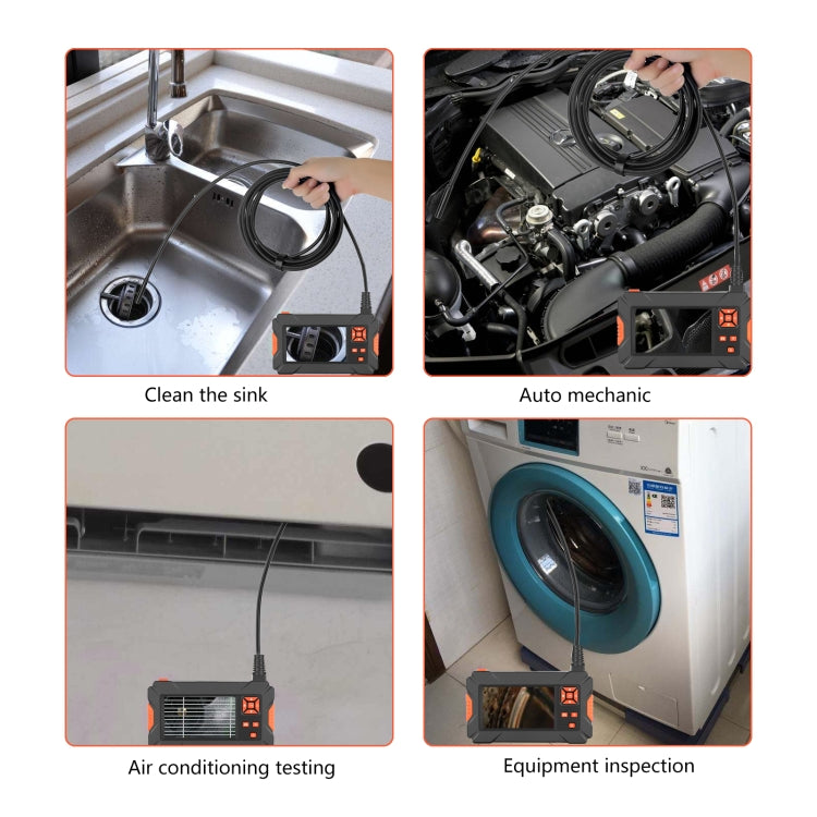 P130 8mm 4.3 inch Dual Camera with Screen Endoscope, Length:5m - free shipping - PMC TechLife - Order now!