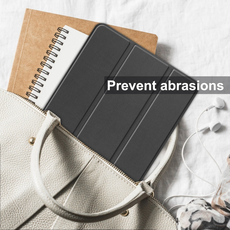 For Blackview Oscal Pad 10 Custer Pure Color 3-Fold Holder Smart Leather Tablet Case(Black) - Others by PMC TechLife | Online Shopping South Africa | PMC TechLife