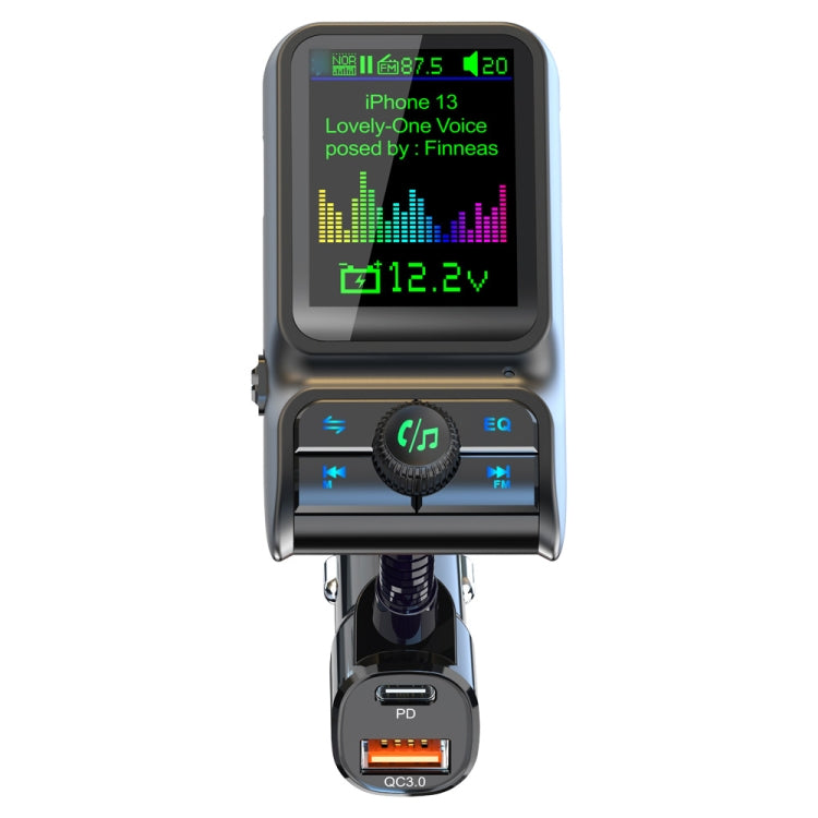 BC85 Colorful Screen Car Bluetooth 5.0 FM Transmitter MP3 Player - Bluetooth Car Kits by PMC TechLife | Online Shopping South Africa | PMC TechLife | Buy Now Pay Later Mobicred