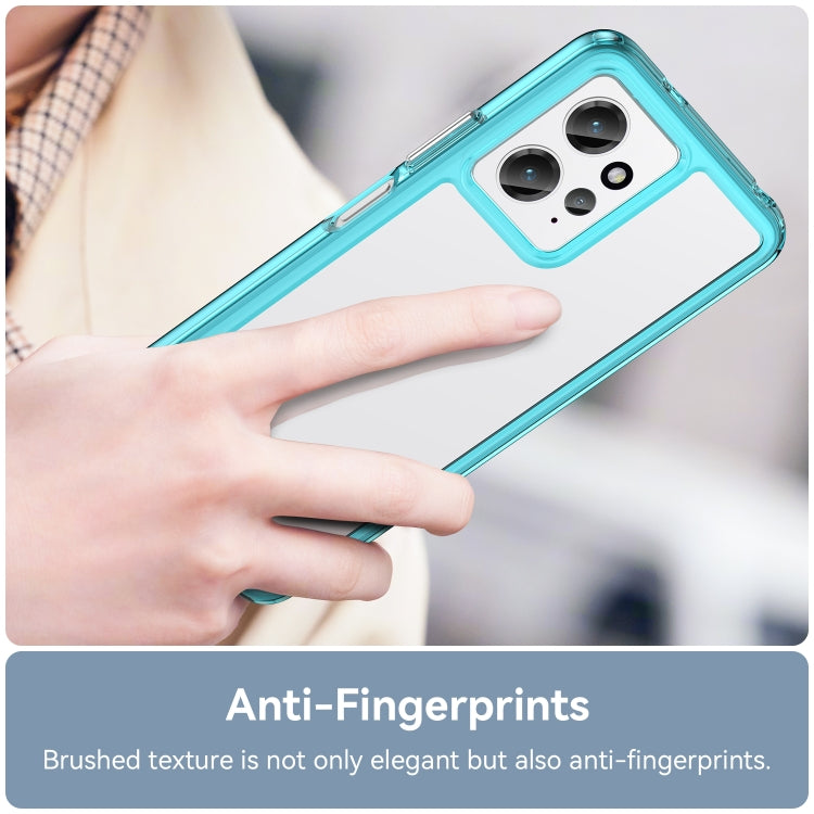 For Xiaomi Redmi Note 12 4G Global Colorful Series Acrylic + TPU Phone Case(Transparent Blue) - Note 12 Cases by PMC TechLife | Online Shopping South Africa | PMC TechLife