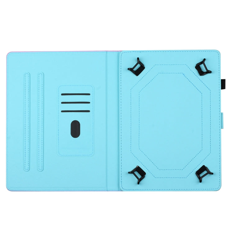 For 10 inch Universal Stitching Gradient Leather Tablet Case(Purple Blue) - 10 - 11 inch by PMC TechLife | Online Shopping South Africa | PMC TechLife | Buy Now Pay Later Mobicred