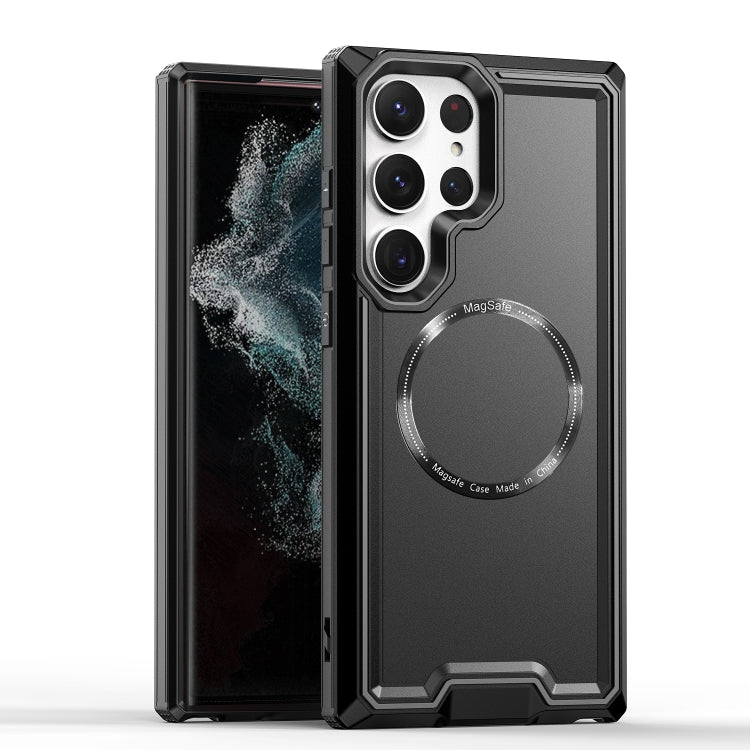 For Samsung Galaxy S23+ 5G Armour Two-color MagSafe Magnetic TPU + PC Phone Case(Black) - Galaxy S23+ 5G Cases by PMC TechLife | Online Shopping South Africa | PMC TechLife