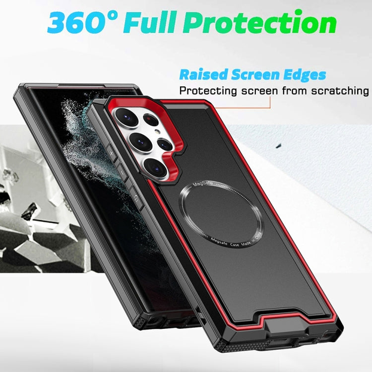 For Samsung Galaxy S23+ 5G Armour Two-color MagSafe Magnetic TPU + PC Phone Case(Black) - Galaxy S23+ 5G Cases by PMC TechLife | Online Shopping South Africa | PMC TechLife